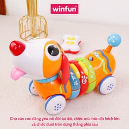 Thumbnail Xe ô tô đồ chơi thông minh điều khiển từ xa Winfun 1142 cho bé hình cún con cầu vồng có phát nhạc 4