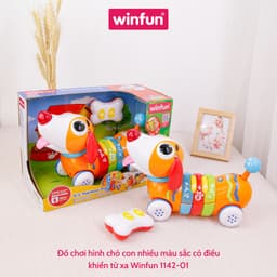Thumbnail Xe ô tô đồ chơi thông minh điều khiển từ xa Winfun 1142 cho bé hình cún con cầu vồng có phát nhạc 2