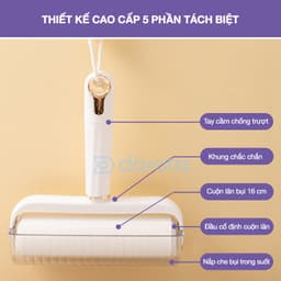 Thumbnail Cây lăn bụi giường cao cấp DOROTA cleaning products làm sạch lông thú khỏi quần áo sofa AT802 4
