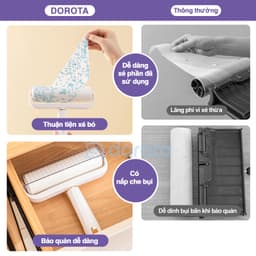 Thumbnail Cây lăn bụi giường cao cấp DOROTA cleaning products làm sạch lông thú khỏi quần áo sofa AT802 2