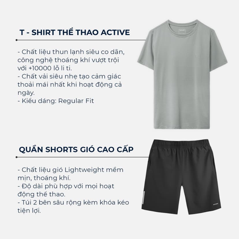 Ảnh Bộ quần áo thể thao nam cổ tròn Guzado Chất Coolmax thể thao vận động thoải mái BTS02 2