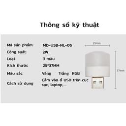 Thumbnail Đèn LED USB Mini MODI SOLAR, Đèn Ngủ LED USB Mini Đọc Sách Bảo Vệ Mắt, Trang Trí Phòng Nhỏ Gọn 4
