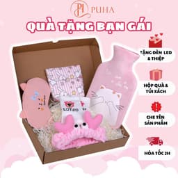 Thumbnail Túi chườm bụng kinh Puha 1000ml sưởi ấm chờm nóng giảm đau phiên bản quà tặng bạn gái, người yêu nữ 1
