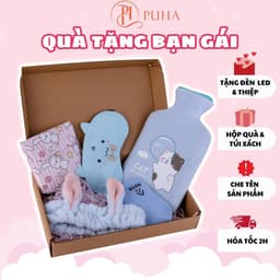 Thumbnail Quà sinh nhật, túi chườm nóng giảm đau bụng kinh PUHA 1000ml dễ thương, gift box ý nghĩa tặng người yêu ngày dâu 1