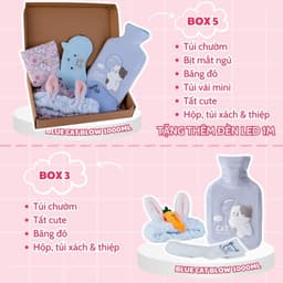 Thumbnail Quà sinh nhật, túi chườm nóng giảm đau bụng kinh PUHA 1000ml dễ thương, gift box ý nghĩa tặng người yêu ngày dâu 2