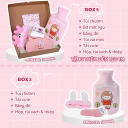Thumbnail Combo quà sinh tặng bạn gái gồm, túi chườm nóng sưởi ấm bụng kinh PUHA 1000ml kèm phụ kiện cute 2
