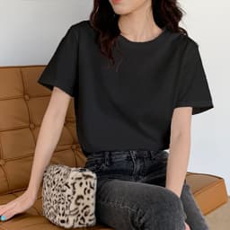 Thumbnail Áo phông nữ croptop SEFA màu đen 20002142474 1