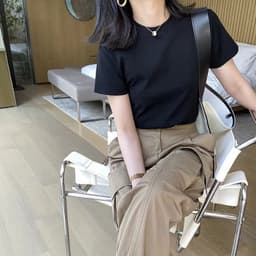 Thumbnail Áo phông nữ croptop SEFA màu đen 20002142474 3
