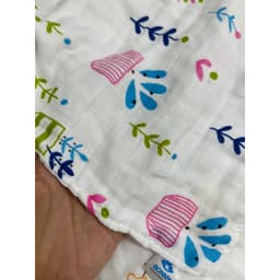 Thumbnail Set 5 Khăn Sữa BONNY Họa Tiết Sợi Tre 4 Lớp Mềm Mịn,Thấm Hút Cho Bé Sơ Sinh(KT: 28x28 Cm) 2