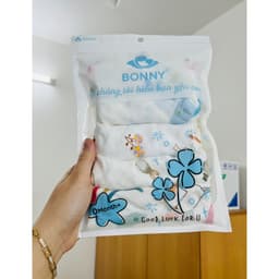 Thumbnail Set 5 Khăn Sữa BONNY Họa Tiết Sợi Tre 4 Lớp Mềm Mịn,Thấm Hút Cho Bé Sơ Sinh(KT: 28x28 Cm) 1