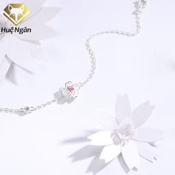 Thumbnail Lắc tay bạc 925 Huệ Ngân - Hoa anh đào RYB140090 3