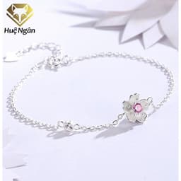 Thumbnail Lắc tay bạc 925 Huệ Ngân - Hoa anh đào RYB140090 2