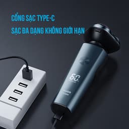 Thumbnail Máy Cạo Râu Flyco 3 Lưỡi Kép FS165VN Thân Máy Kháng Nước Sạc Nhanh 1 Giờ - Hàng Chính Hãng 3
