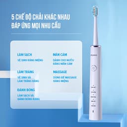 Thumbnail Bàn Chải Sóng Âm Điện Flyco FT7108VN Kháng Nước 5 Chế Độ Làm Sạch Chuẩn Nha Khoa - Hàng Chính Hãng 4