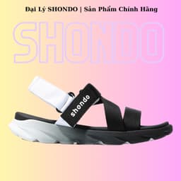 Thumbnail Giày Sandals Shondo F6 Sport ombre đế 2 màu đen trắng F6S0110 1