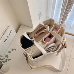 Thumbnail Túi Bỉm Sữa KidsWorld Đựng Đồ Cho Mẹ Bé Thêu Gấu Đa Năng Nhiều Ngăn Phong Cách Hàn Quốc Sức Chứa Lớn 4