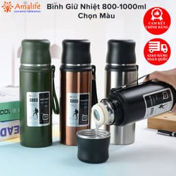 Thumbnail Bình Giữ Nhiệt Good 800-1000ML Thể Thao 12 Tiếng Làm Từ Inox 304 An Toàn Tuyệt Đối Chọn Màu Có Nút Nhấn Hãng Amalife 1