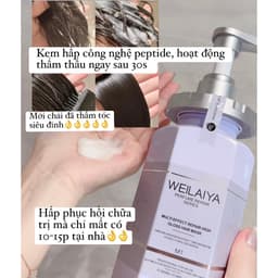 Thumbnail Dầu hấp tóc đa tầng, phục hồi hàn gắn liên kết tóc Weilaiya 450ml 2
