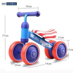 Thumbnail Xe chòi chân cho bé 1 tuổi BBT Global, khung kim loại chắc chắn , bảo hành 1 năm 4