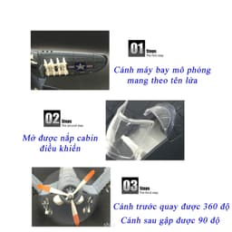 Thumbnail Đồ chơi mô hình lắp ghép 4D KAVY máy bay chiến đấu CORSAIR phiên bản trên tàu sân bay nhựa ABS an toàn 2