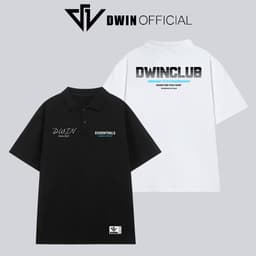 Thumbnail Áo polo nam nữ trơn brand Dwin tee cổ bẻ basic form rộng phông tay lỡ unisex oversize 1