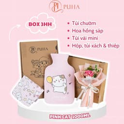 Thumbnail Set quà tặng giáng sinh , noel cho bạn gái PUHA, combo 3 món có túi chườm nóng hỗ trợ giảm đau bụng kinh 2