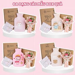 Thumbnail Set túi chườm nóng giảm đau bụng kinh Puha 1000ml và hoa hồng tặng bạn gái dịp giáng sinh 4