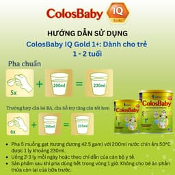 Thumbnail Sữa non Colosbaby IQ Gold 1+ 800g, sữa bột giúp phát triển trí não - VitaDairy 2