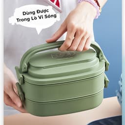 Thumbnail Hộp Đựng Cơm 2 Tầng Nhựa Nguyên Sinh PP Cao Cấp - Chọn Màu – Cặp Lồng Cơm, Thức Ăn Chính Hãng Amalife 4