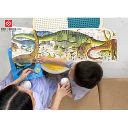Thumbnail Sách - Cuốn sách khổng lồ về các loài khủng long - Big book of Big Dinosaurs - Lật mở với 4 trang gấp khổng lồ 4
