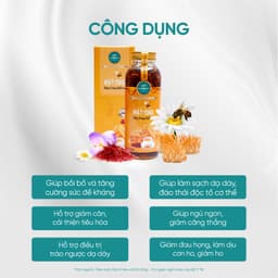 Thumbnail Mật Ong Đông Trùng Hạ Thảo Saffron Kim Cương Vàng - Hỗ Trợ Giảm Cân, Cải Thiện Giấc Ngủ (330ml/Chai) 4