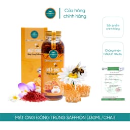 Thumbnail Mật Ong Đông Trùng Hạ Thảo Saffron Kim Cương Vàng - Hỗ Trợ Giảm Cân, Cải Thiện Giấc Ngủ (330ml/Chai) 2