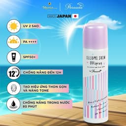 Thumbnail Combo Gel Và Xịt Chống Nắng Tạo Hiệu Ưng Thon Gọn Phù Hợp Mọi Loại Da Giúp Nâng Tone Naris Illumi Skin UV SPF50+ PA++++ 3