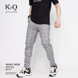 Thumbnail Quần ống suông kaki cotton co giãn KQ STYLING caro cao cấp 4