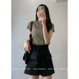 Thumbnail Áo thun xốp gân cổ leo tay hến EMIX freesize dưới 53kg Aogantayhen3600_P8k2 3