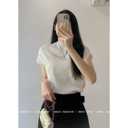 Thumbnail Áo thun xốp gân cổ leo tay hến EMIX freesize dưới 53kg Aogantayhen3600_P8k2 1