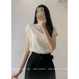 Thumbnail Áo thun xốp gân cổ leo tay hến EMIX freesize dưới 53kg Aogantayhen3600_P8k2 2