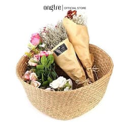 Thumbnail Giỏ cói trồng cây ONGTRE có quai dùng đựng quần áo, decor , đựng đồ 2