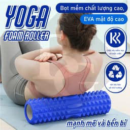 Thumbnail BG-Con Lăn Massage,Ống Lăn Dãn Cơ Foam Roller màu BLUE Tập Gym/Yoga/Thể Hình( hàng nhập khẩu) 1