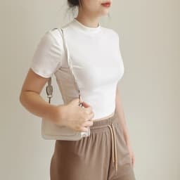 Thumbnail Áo phông baby tee nữ Choobe croptop cộc tay cổ cao basic ôm body vải cotton co giãn tốt A86 3