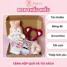 Thumbnail Combo quà tặng sinh nhật bạn gái có túi sưởi ấm PUHA 500ml, chườm bụng kinh giảm đau hiệu quả 2