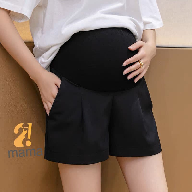 Ảnh Quần Đùi Bầu 2mama Mẫu Mới Mùa Hè 2025 Chất Umi Mềm Mát Có Chun Điền Chỉnh Đủ size V046 1