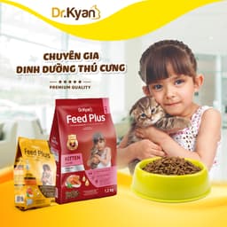 Thumbnail Dr.Kyan - Thức ăn hạt cho mèo nhỏ Feed Plus - Kitten 400g - Vị cá hồi - DrKyan 1