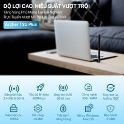 Thumbnail USB Wifi TP-Link Archer T2U / T2U Nano/ T2UB Nano/ T2U Plus Băng Tần Kép Tốc Độ 600Mbps 1