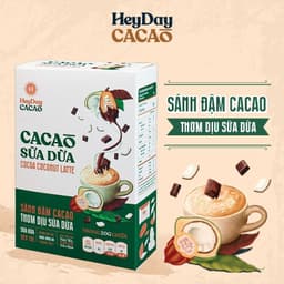 Thumbnail Bột Cacao Sữa Dừa - Hộp Giấy 12 Gói Tiện Lợi 20g - Bột cacao sữa dừa tự nhiên, thuần chay - Heyday 1