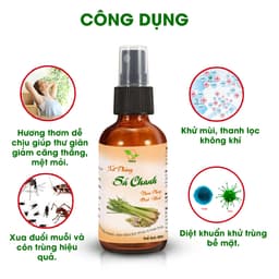 Thumbnail Xịt phòng tinh dầu thiên nhiên 50ml nhiều mùi, hương thơm từ tinh dầu thiên nhiên giúp khử mùi, đuổi muỗi và côn trùng. 3