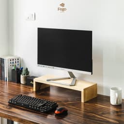 Thumbnail Kệ gỗ để màn hình máy tính, laptop FEGO màu tự nhiên cho bàn làm việc không cần lắp ráp 4