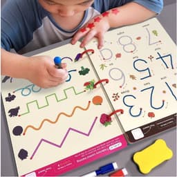 Thumbnail Combo tập tô vẽ thông minh xóa được 64 trang kèm bút dạ - Đồ chơi Giáo Dục học liệu Montessori cho bé từ 2 3 4 5 tuổi 4