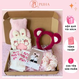 Thumbnail Combo quà tặng sinh nhật bạn gái có túi sưởi ấm PUHA 500ml, chườm bụng kinh giảm đau hiệu quả 1