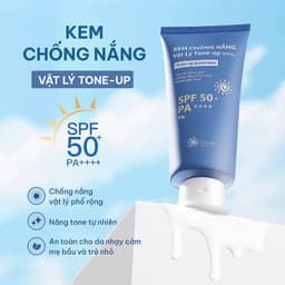 Thumbnail Kem Chống Nắng Vật Lý Tone Up SPF50+ PA++++ Tone Up An Toàn Cho Da Nhạy Cảm Bà Bầu Trẻ Em Cỏ Mềm 60g 2